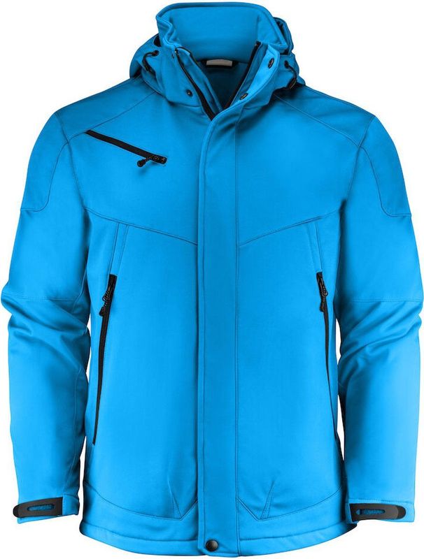 Printer - JACKET SOFTSHELL SKELETON 2261035 - Oceaanblauw - Gevoerde Softshell