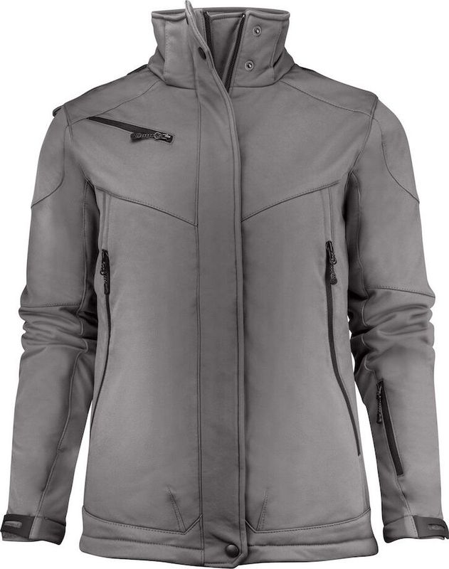 Printer - SOFTSHELL JACKET SKELETON LADY 2261041 - Staalgrijs - Gevoerde Softshell