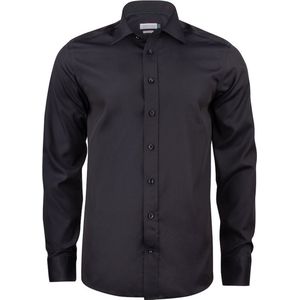 J.Harvest & Frost - Green Bow 01 Slim - Overhemd - Zwart