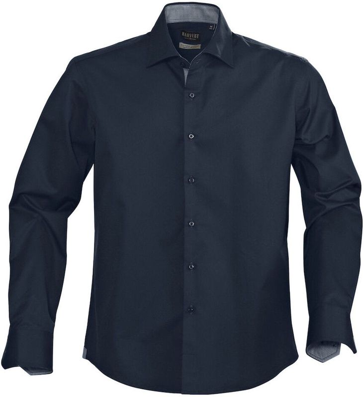 Harvest - Baltimore - Herenhemd - Marineblauw - Katoen - Easy-Care