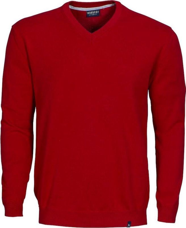 James Harvest Nottingmoon Gebreide Sweater Heren Rood maat S