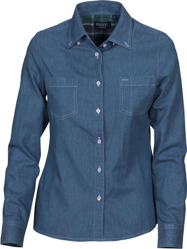 James Harvest - Hemd Jupiter - Overhemd - Denim - Comfortabele Pasvorm