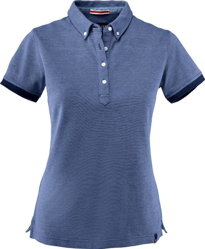 Larkford - Poloshirt - Dames - Katoen - Korte Mouwen - Buttondown Kraag