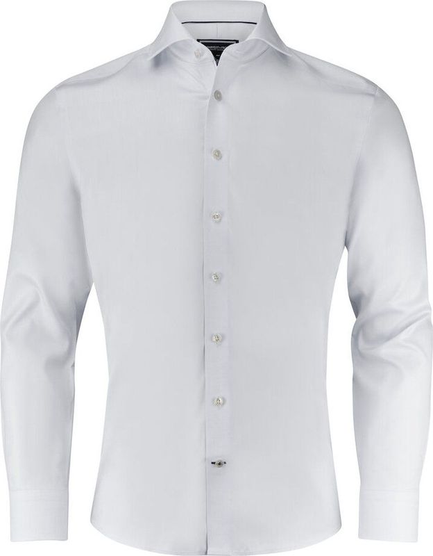 J. Harvest & Frost - Black Bow - Overhemd - Wit - Strijkvrij