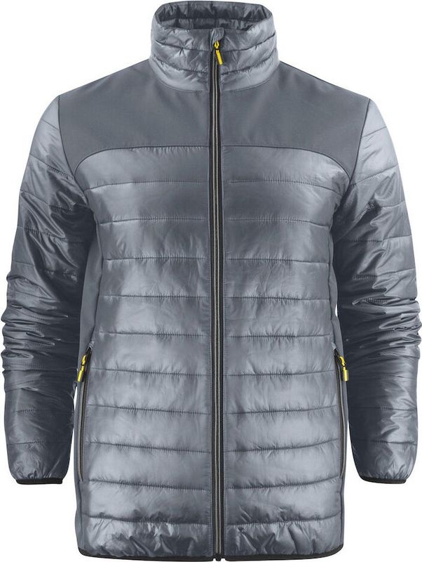 Printer quilted jacket Expedition man - 2261057 - Staalgrijs - maat 4XL