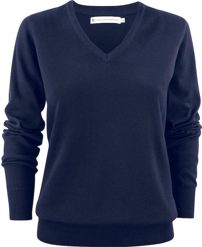 James Harvest SWEATER ASHLAND V-NECK WOMAN 2122505 - Marine