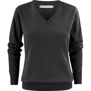 James Harvest SWEATER ASHLAND V-NECK WOMAN 2122505 - antraciet mêlée - L