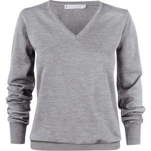 James Harvest - PULLOVER WESTMORE WOMAN - Grijs Mêlee - Fijngebreide Sweater