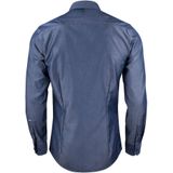 J. Harvest & Frost - Red Bow 120 - Hemd - Indigokleur - Slim Fit