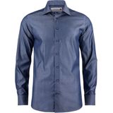 J. Harvest & Frost - Red Bow 120 - Hemd - Indigokleur - Slim Fit