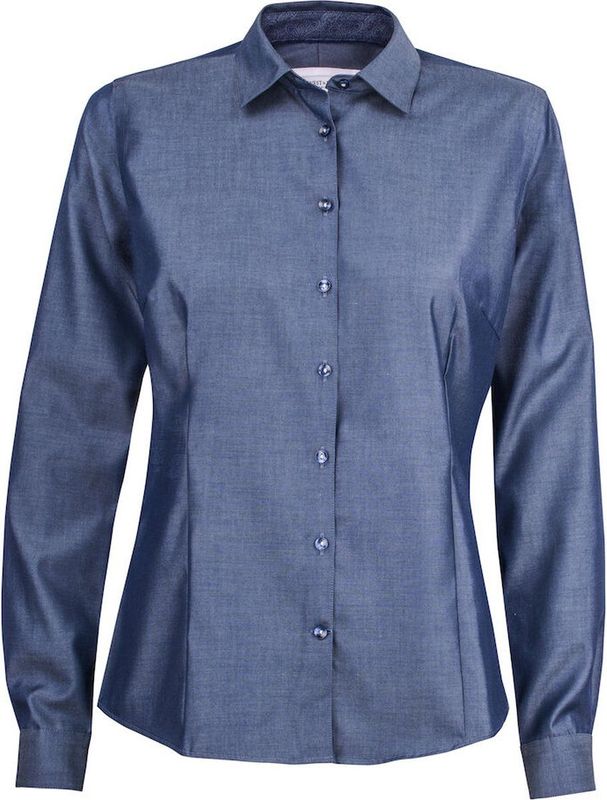Redbow - Line-Shirt - Indigo - Non-Iron Twill - Lange Mouwen