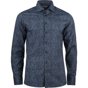 Indigo - Regular Hemd - Paisley - Blauw - Popeline
