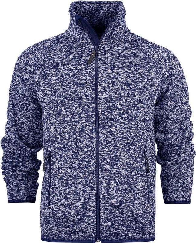 Fleecejas - Mêlée Effect - Polyester - Contrasterende Ritssluitingen