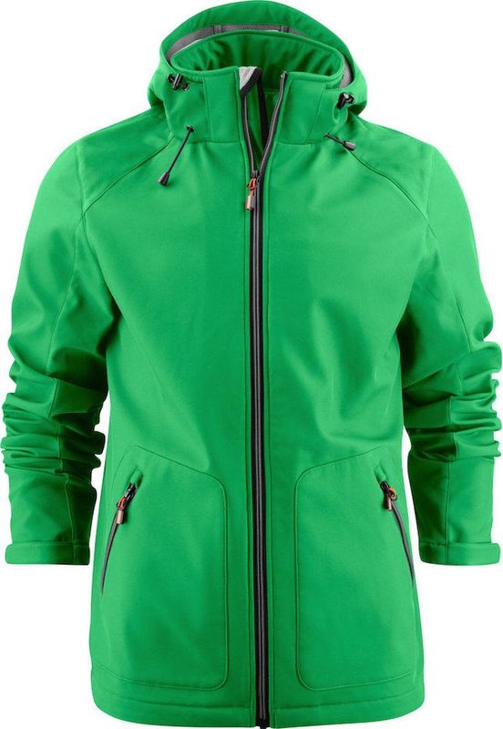 Printer - Heren Softshell Jack - Met Afneembare Capuchon - Waterdicht - Zwart