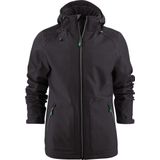 Printer - Heren Softshell Jack - Met Afneembare Capuchon - Waterdicht - Zwart