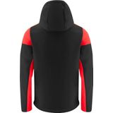 Softshell Jas - Zwart/Rood - Bicolor - Gerecycled Polyester - Afneembare Capuchon