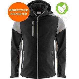 Printer - Softshell Prime - Heren - Zwart/Staalgrijs - Bicolor Softshell Jas