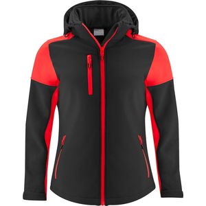 Softshell Jas - Zwart/Rood - Bicolor - 100% Gerecycled Polyester