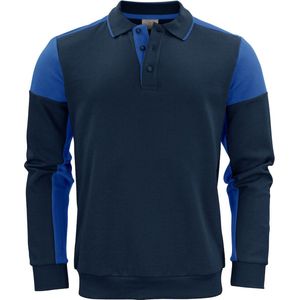 Printer - PRIME POLOSWEATER PRIME 2262060 - Marine/Kobalt - Bicolor Sweatshirt - Oeko-Tex 100 Gecertificeerd