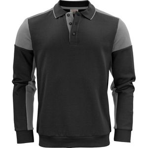 Printer - Polosweater Prime - Zwart/Staalgrijs - Katoen/Polyester - Oeko-Tex 100