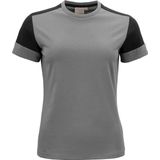 Printer Prime T-Shirt Dames Staalgrijs Zwart