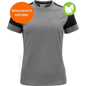 Printer Prime T-Shirt Dames Staalgrijs Zwart