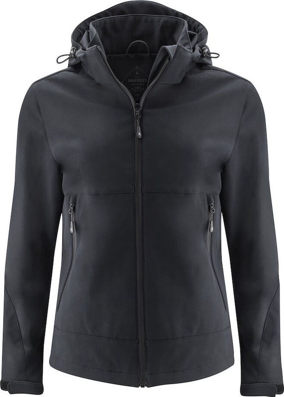 Harvest - Lodgetown - Softshell Jas - Zwart - Dames - Wind- en Waterafstotend
