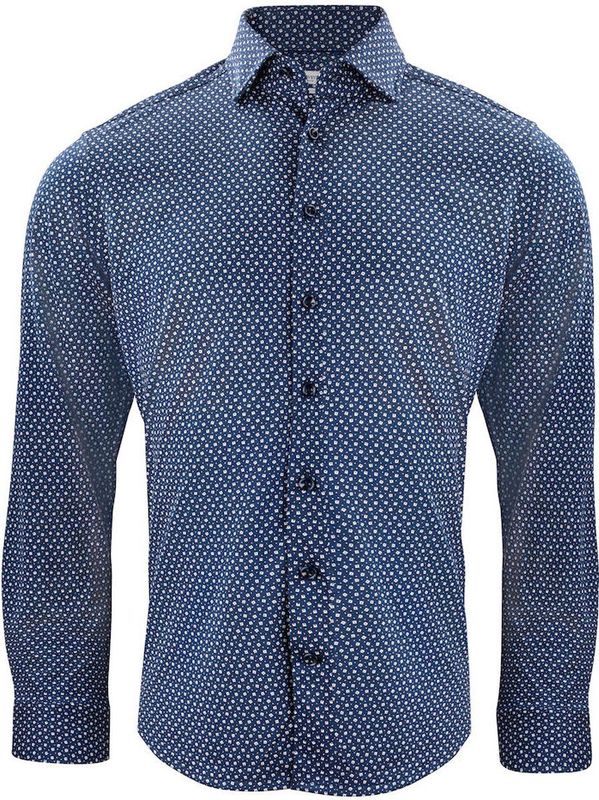 J.Harvest & Frost HEMD INDIGO BOW 131 REGULAR 2913101 - Navy Print - S