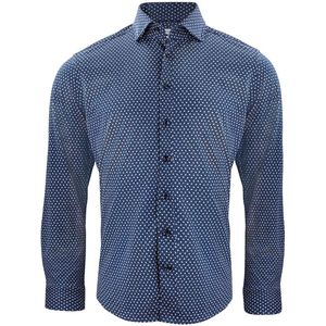 J.Harvest & Frost HEMD INDIGO BOW 131 SLIM 2913102 - Navy Print - M