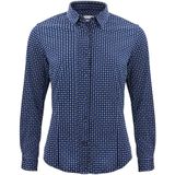 J.Harvest & Frost - Indigo Bow 131 - Hemd - Blauwe Print - Katoen