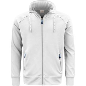 Sweatshirt - Wit - Polyester - Raglanmouwen - Rits