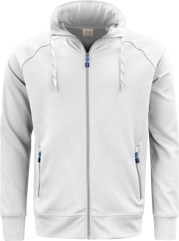 Sweatshirt - Wit - Polyester - Raglanmouwen - Tweekleurig Trekkoord