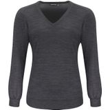 Merino - V Trui - Dames - Grijs - Wol/Katoen