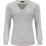 Merino - V Trui - Dames - Grijs - Wol/Katoen