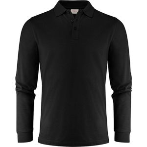 Printer - Surf Pro Ls - Polo - Zwart - Organisch Katoen - Oeko-Tex 100 Gecertificeerd