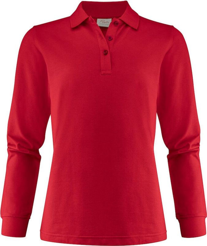 Printer - Surf Pro Ls - Polo Piqué - Rood - Dames