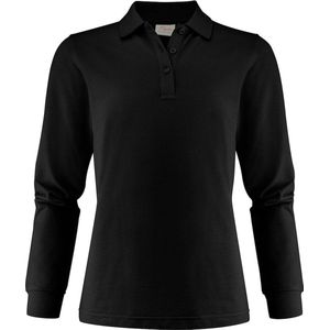 Printer - Surf Pro Ls - Dames - Zwart - Polo Piqué met Lange Mouwen