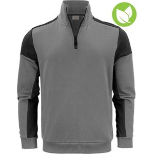 Printer Sweater Prime Halfzip Staalgrijs/Zwart maat XS