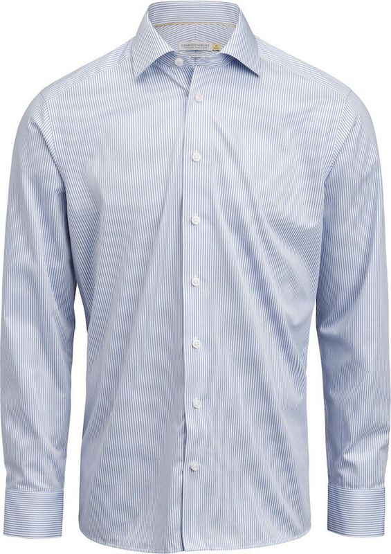 J.Harvest & Frost - Yellow Bow 50 - Hemd - Hemelsblauw/Gestreept - Slim Fit