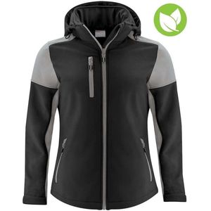 Printer - Padded Softshell Prime - Dames - Zwart/Staalgrijs - Gevoerde Softshell Jas