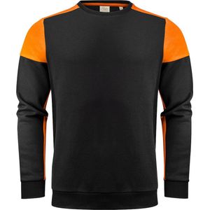 Printer - Ronde Hals Prime - Sweatshirt - Zwart/Oranje
