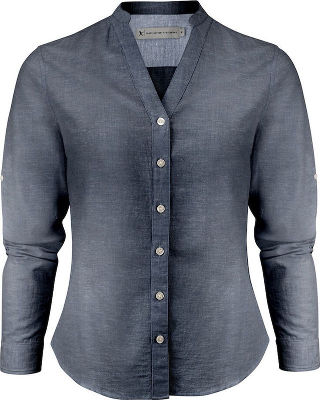 James Harvest - Townsend - Overhemd - Lichtblauw - Linnenblend