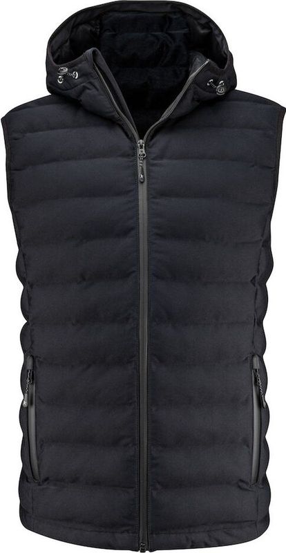 Woodlake - Heights - Gewatteerde Bodywarmer - Zwart - 100% Gerecycled Polyester