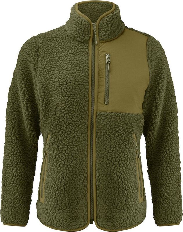 James Harvest Kingsley Fleece Jas Dames Mosgroen maat XS