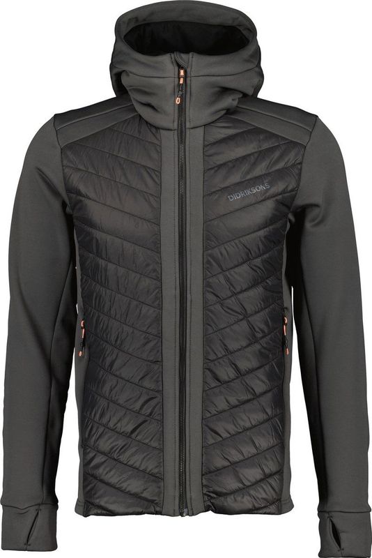 Didriksons ZUKO USX FULLZIP Heren Outdoorjas - Coal black
