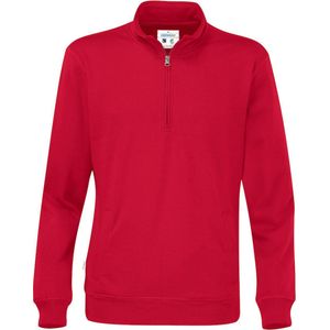 Cottover Sweater Half Zip Unisex - Gots Gecertificeerd 141012 - Rood