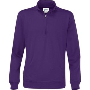 Cottover Sweater Half Zip Unisex - Gots Gecertificeerd 141012 - Paars