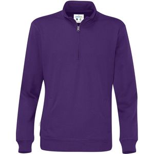 Cottover Sweater Half Zip Unisex - Gots Gecertificeerd 141012 - Paars