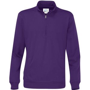 Cottover Sweater Half Zip Unisex - Gots Gecertificeerd 141012 - Paars