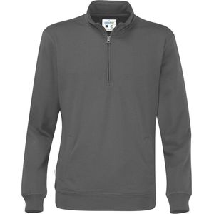 Cottover Sweater Half Zip Unisex - Gots Gecertificeerd 141012 - Antraciet
